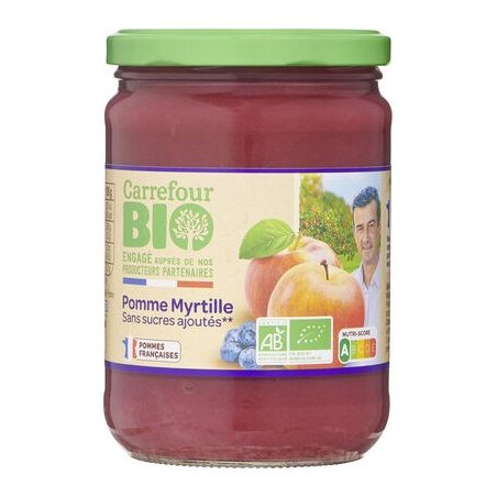 Carrefour Bio 580G Puree Pom Myr Ssa Crf