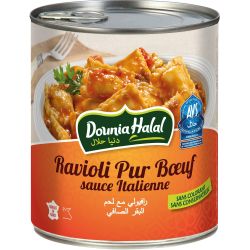 Dounia Plat Cuisiné Halal Ravioli Pur Bœuf : La Boite De 800 G