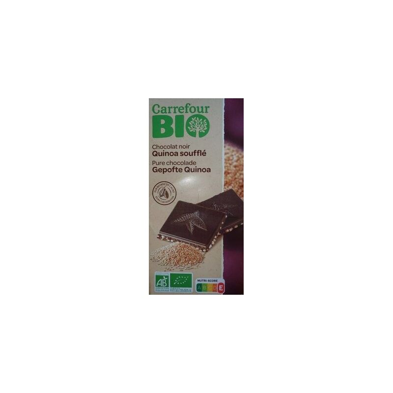 Carrefour Bio 100G Chocolat Noir Quinoa Crf