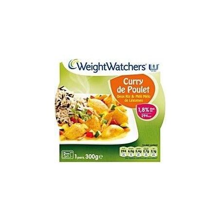 Weight Watchers 300G Curry De Poulet Deux Riz, Méli-Mélo Légumes Bqt Mo W