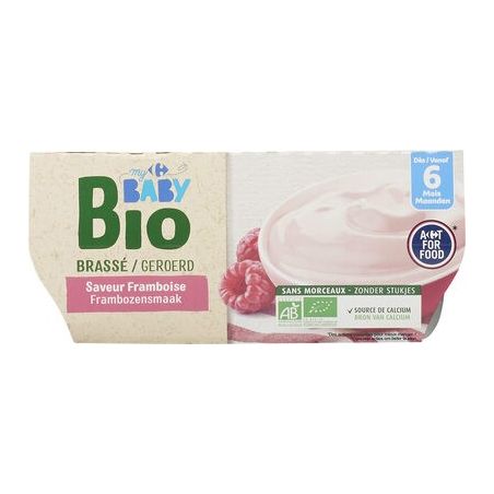 Crf Baby Bio 4X100G Dessert Lacte Saveur Framboise