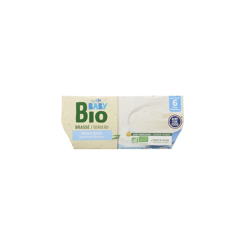 Crf Baby Bio 4X100G Dessert Lacte Saveur Nature Sucre