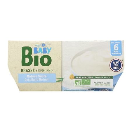 Crf Baby Bio 4X100G Dessert Lacte Saveur Nature Sucre