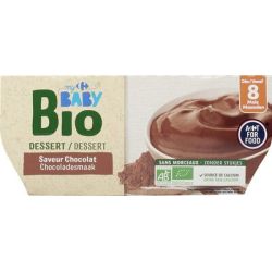 Crf Baby Bio 4X100G(&)160 Dessert Lacte Saveur Chocolat