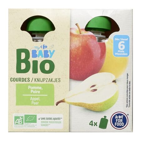 Crf Baby Bio 4X90G Gourde Pomme Poire