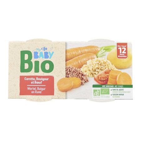 Crf Baby Bio 2X200G Carrotte Boeuf Boulghour