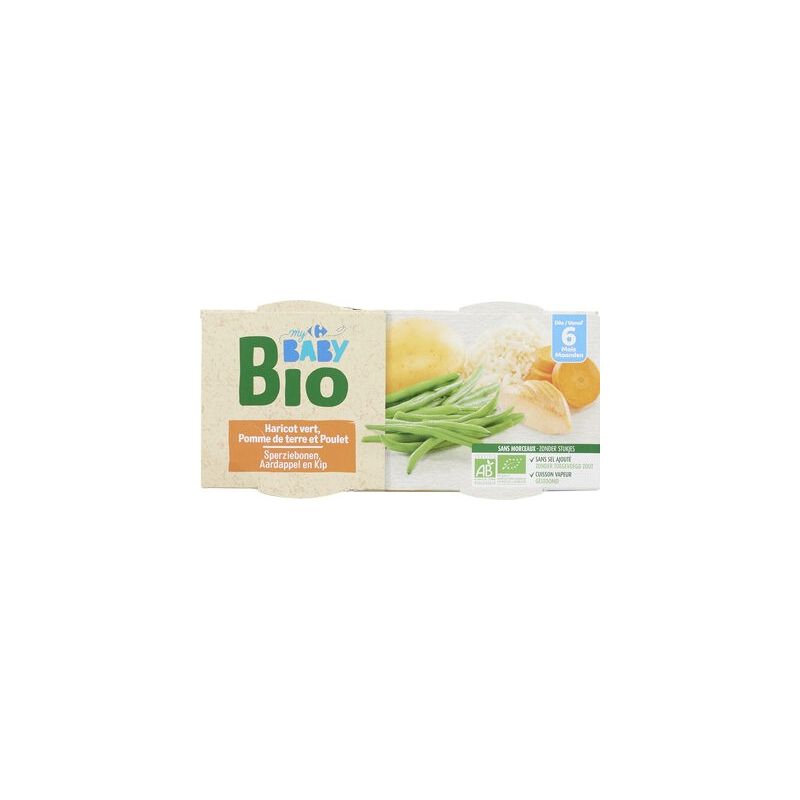 Crf Baby Bio 2X200G Plats Haricots Verts Poulet
