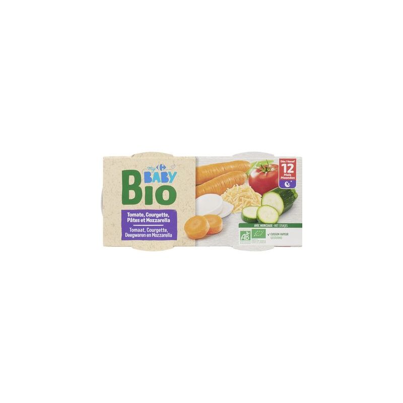 Crf Baby Bio 2X200G Plats Tomates Courgettes Pates Mozza