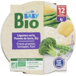 Crf Baby Bio 230G Plat Legumes Vert Riz