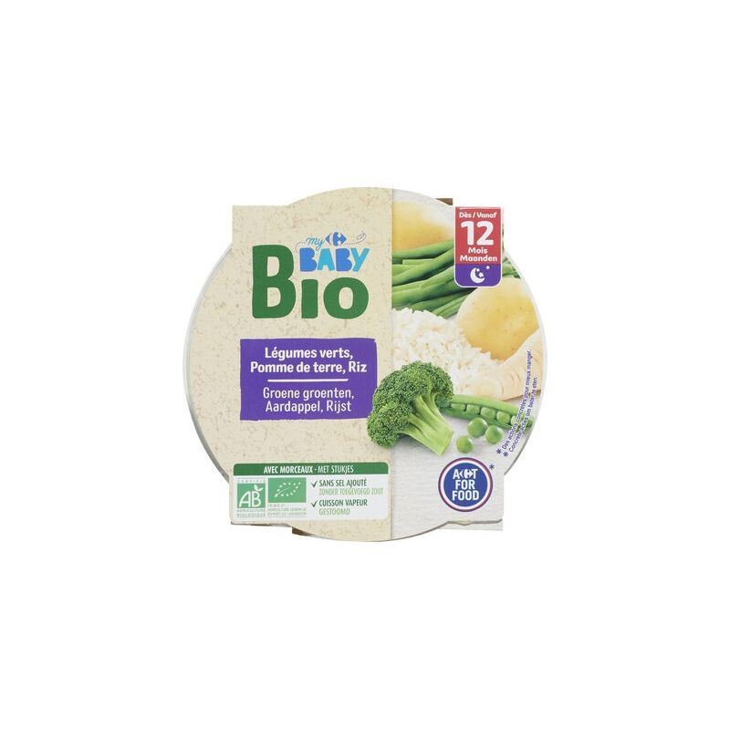 Crf Baby Bio 230G Plat Legumes Vert Riz