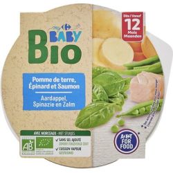 Crf Baby Bio 230G Assiette Epinard Saumon 12M