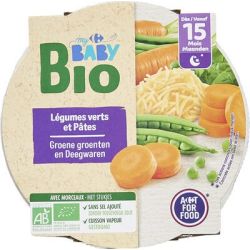 Crf Baby Bio 250G Assiette Legume Verts Pates 15M