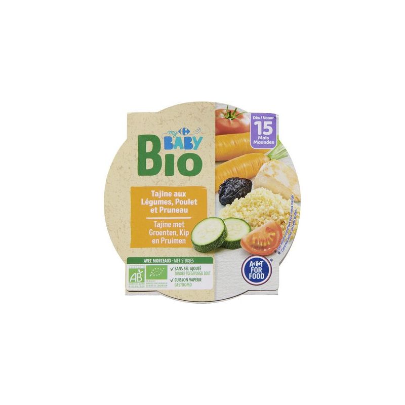 Crf Baby Bio 230G Plat Tajine Poulet Pruneaux 15M