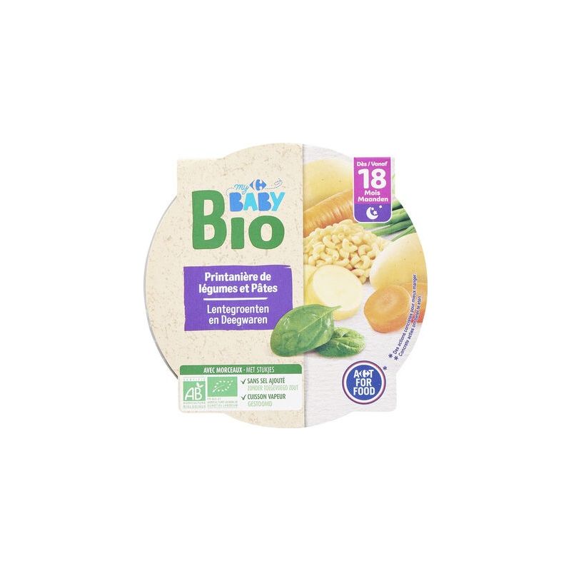 Crf Baby Bio 260G Assiette Printaniere Legume Pates