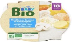 Crf Baby Bio 230G Plat Risotto Saumon Champignons 18M