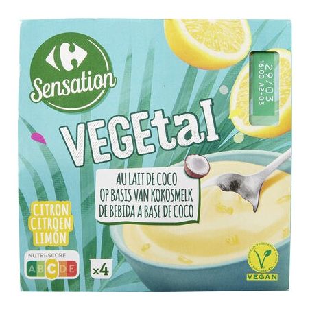Crf Classic 4X100G Yaourt Végétale Citron Lait De Coco Sensation