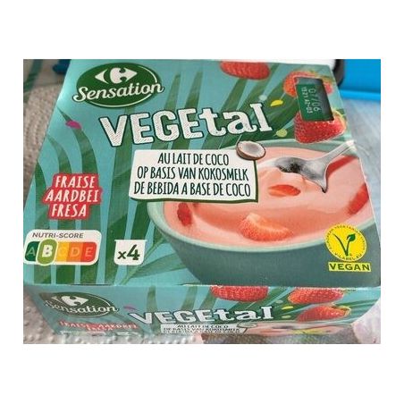 Crf Classic 4X100G Yaourt Végétale Fraise Lait De Coco Sensation