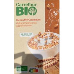 Carrefour Bio 375G Céréales Blé Soufflé Caramélisé Crf