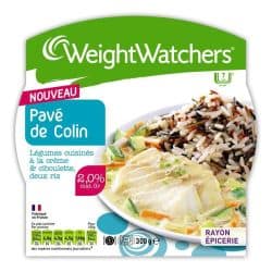 Weight Watchers Plat Cuisiné Pavé Colin Légumes Riz : La Barquette De 300 G