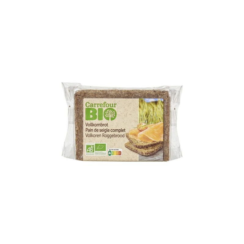 Carrefour Bio 500G Pain De Seigle Complet Vollkornbrot Crf