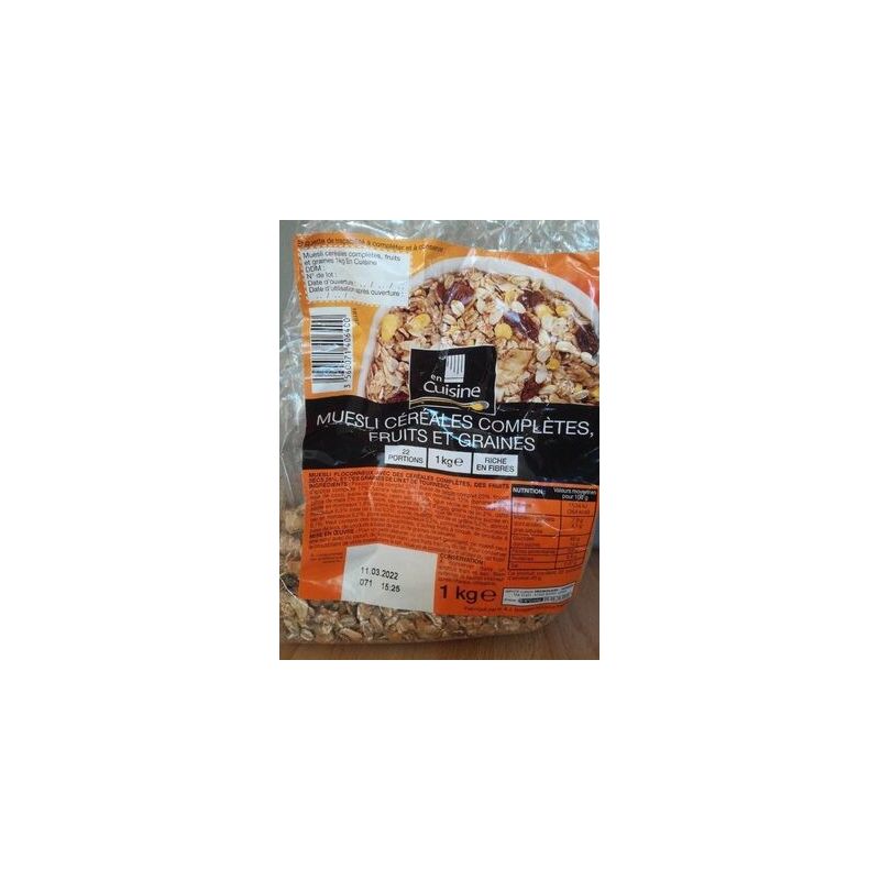 En Cuisine 1Kg Muesli Cereales Fruits