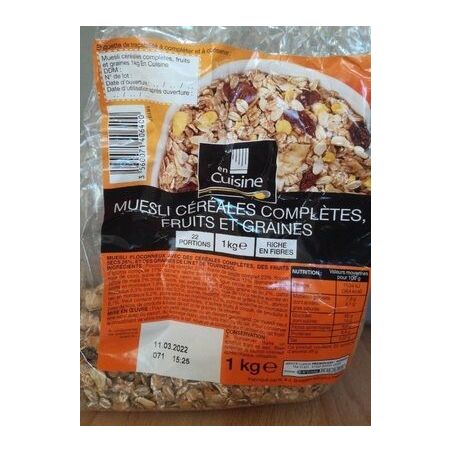 En Cuisine 1Kg Muesli Cereales Fruits