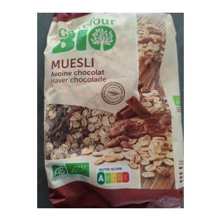 Carrefour Bio 375G Muesli Avoine Chocolat Crf