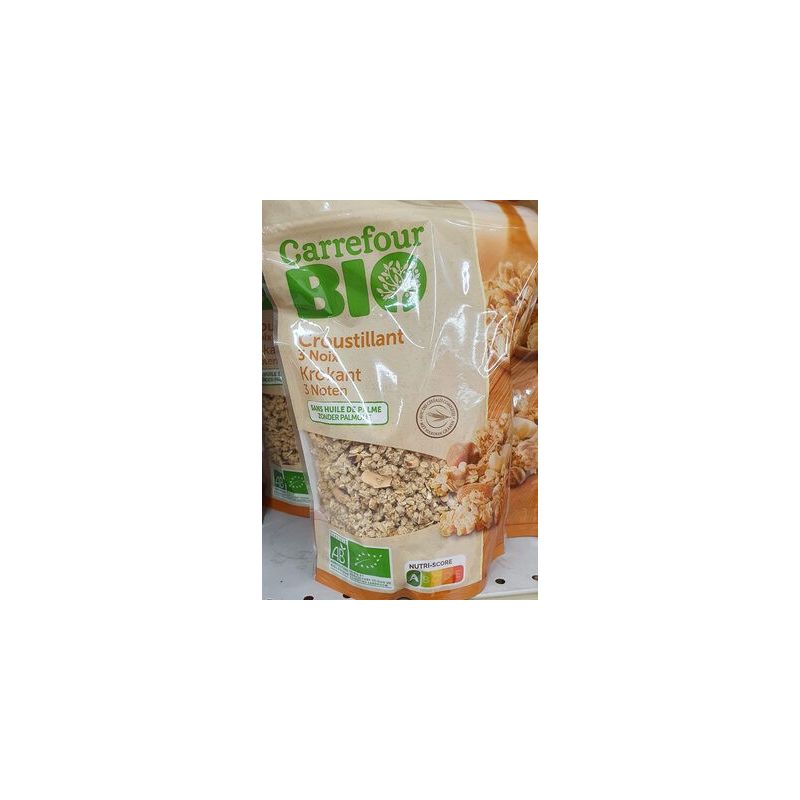 Carrefour Bio 375G Muesli Croustillant 3 Noix Crf