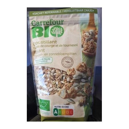 Carrefour Bio 375G Muesli Croustillant Graines Courge & Tournesol Crf