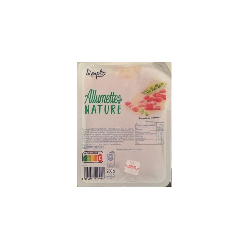 Simpl 200G Allumettes Nature