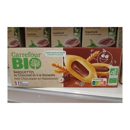 Carrefour Bio 120G Barquette Choc Crf
