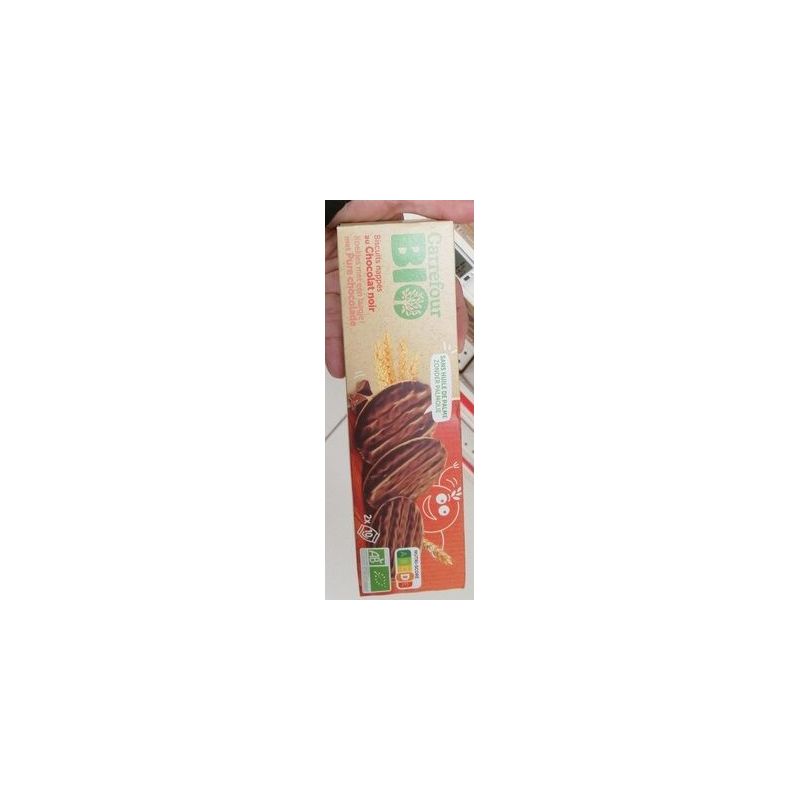 Carrefour Bio 200G Sablé Nappage Chocolat Noir Crf