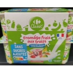 Crf Classic 12X50G Fromage Frais Aux Fruits Sans Sucre Ajouté
