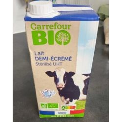 Carrefour Bio 1L Lait 1/2 Ecrémé Crf