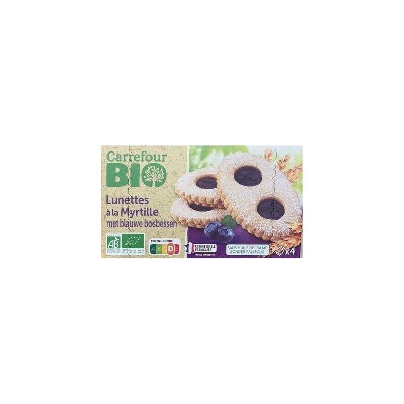 Carrefour Bio 200G Biscuits Lunettes Myrtille Crf