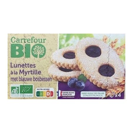 Carrefour Bio 200G Biscuits Lunettes Myrtille Crf