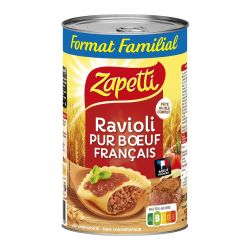 Zapetti Plat Cuisiné Ravioli Pur Bœuf : La Boite De 1,2 Kg