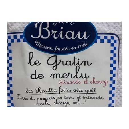 Briau Gratin Merlu Epinard Chor 750G