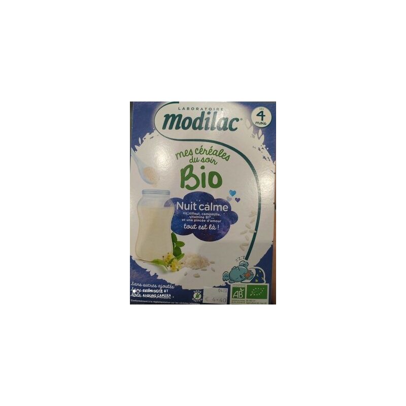 Modilac Mes Cereales Du Soir Nuit Calme Bio Des 4 Mois 250G