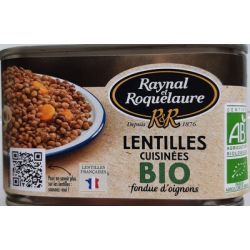 Raynal Et Roquelaure Lentilles Cuisinées Fondue D'Oignons Bio : La Boite De 400G