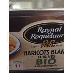 Raynal Et Roquelaure Haricots Blancs Cuisinés Bio : La Boite De 400G