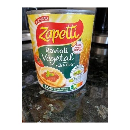 Zapetti Ravioli Végétal Blé Et Pois : La Boite De 800G