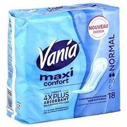 Vania Serviettes Maxi Confort Normal X18