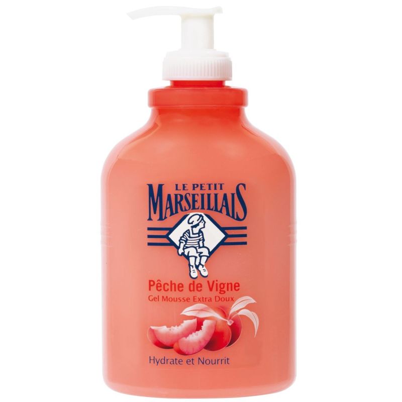 Le Petit Marseillais Creme Mousse Ext Doux Peche De Vigne Pompe 500Ml