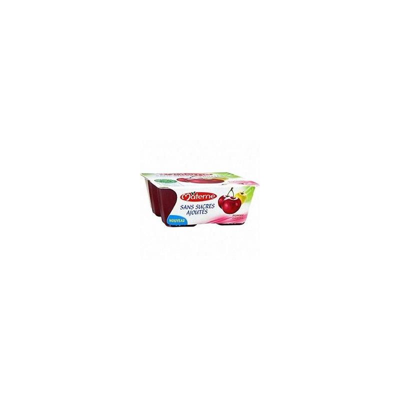 Materne Spécialité Pomme Cerise Sans Sucres Ajoutés 4X100G