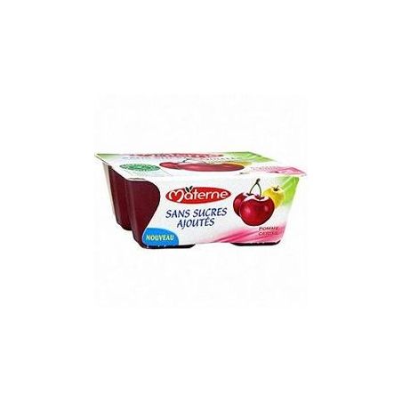 Materne Spécialité Pomme Cerise Sans Sucres Ajoutés 4X100G