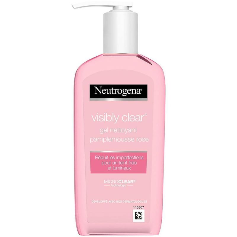 Neutrogéna Neutrogena Visibly Clear Gel Nettoyant Pamplemousse Rose Pompe 200Ml