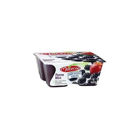 Materne Pack 4X100G Dessert Pomme Mure Sans Sucre Ajoute