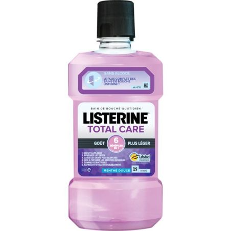 Listerine Bain De Bouche Total Care Gout Plus Leger Bouteille 500 Ml