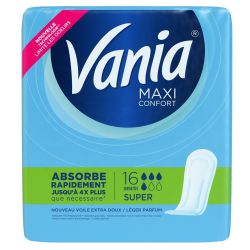 Vania Serviettes Maxi Super Non Parfume X16